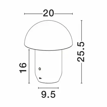 Lampa stołowa LOMENTA LE45583 LED 2W 3000K ściemnialna zielona
