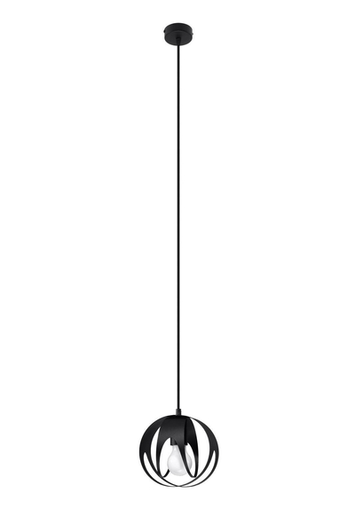 Salonowa lampa wisząca SL.1087 metalowa kula druciana czarna