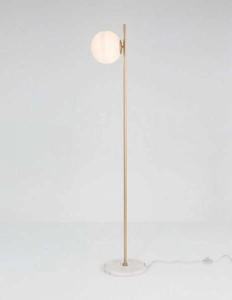 Podłogowa lampa stojąca Perez LE41753 do sypialni glamour złota