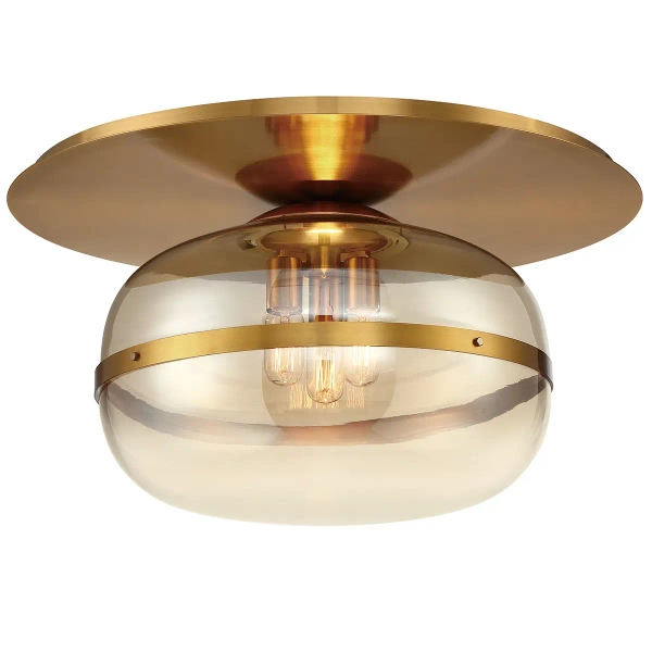 Retro lampa sufitowa Nottingham QN-NOTTINGHAM-F-L-AB szklana mosiądz
