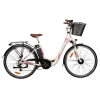 Rower elektryczny z koszykiem Goldbike 326942 28" do 80 km 42V / 2A różowy