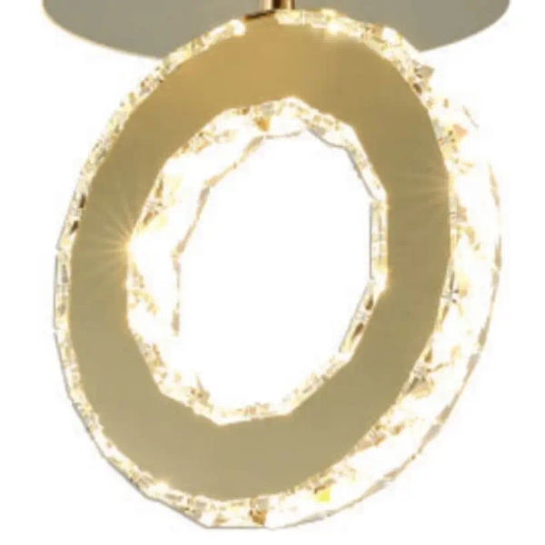 Sufitowa lampa Girona MX3713-1-3GT Zumaline LED 10W 3000K kryształ złoty