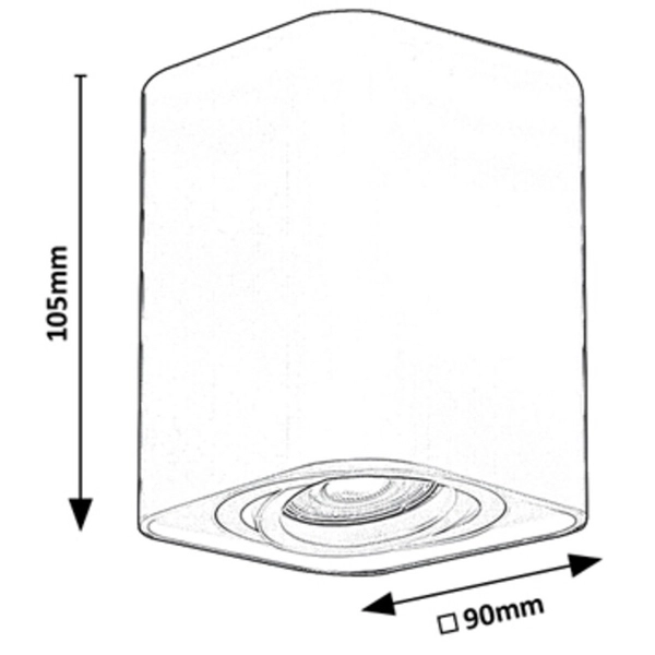 Tuba do sypialni Kobald 2049 punktowy downlight czarny z regulacją
