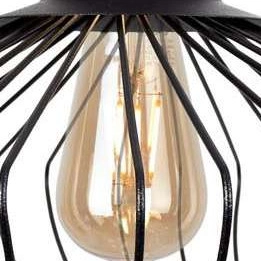 LAMPA wisząca WAVE S 8858 Nowodvorski metalowa OPRAWA industrialny ZWIS druciana klatka czarna