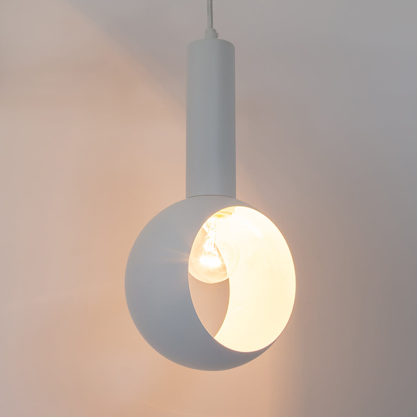Lampa wisząca nad stół Vitrum 41111 do kuchni bombka biała