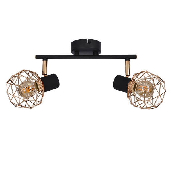 Przysufitowa lampa Acrobat 92-22202 koszyk metalowa czarny miedziany