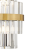 Lampa ścienna Constantinople W0567-02A-B52G Zumaline przezroczysty złoty OUTLET