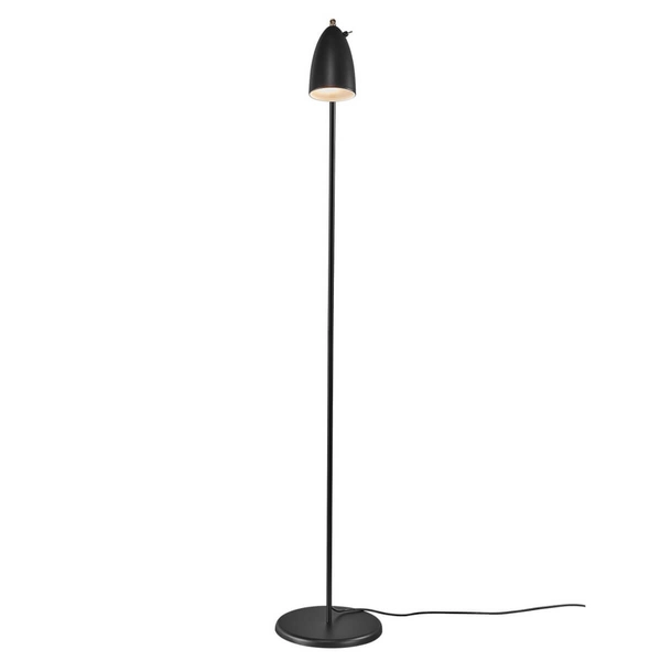 Stojąca lampa metalowa do salonu Nexus 2020644003 z wtyczką czarny