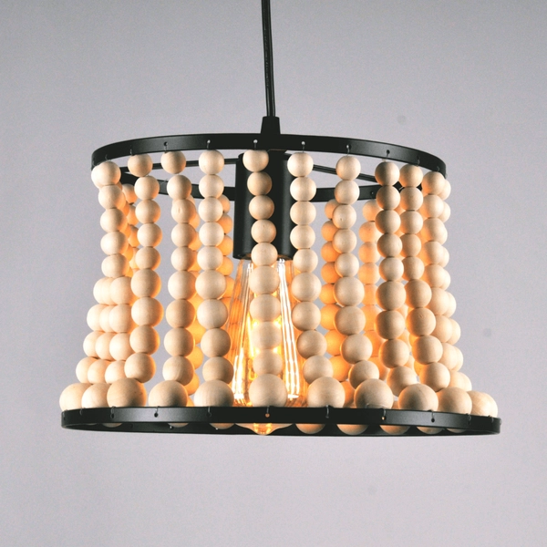 Klasyczna lampa wisząca nad stół BRENA 316752 czarny brązowy