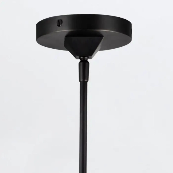 Szklana wisząca lampa Cairo QN-CAIRO-1P-UBZ-CR nad stół czarny