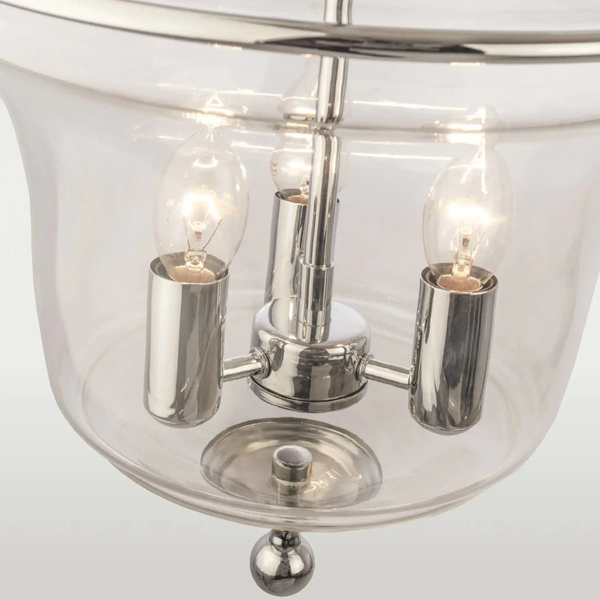 Wisząca lampa pałacowa Prague p03950ch Cosmolight metal szkło srebrna