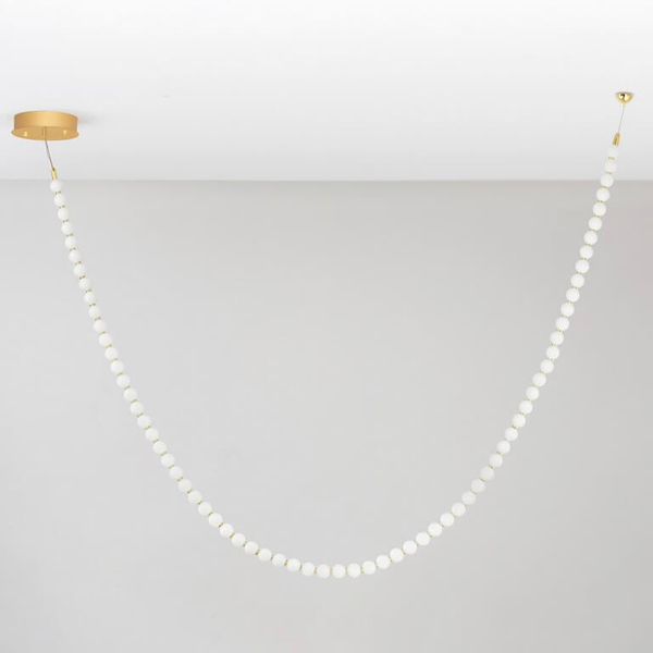 Wisząca lampa nad wyspę MOCA LE44207 LED 109W 3000K perły złota biała
