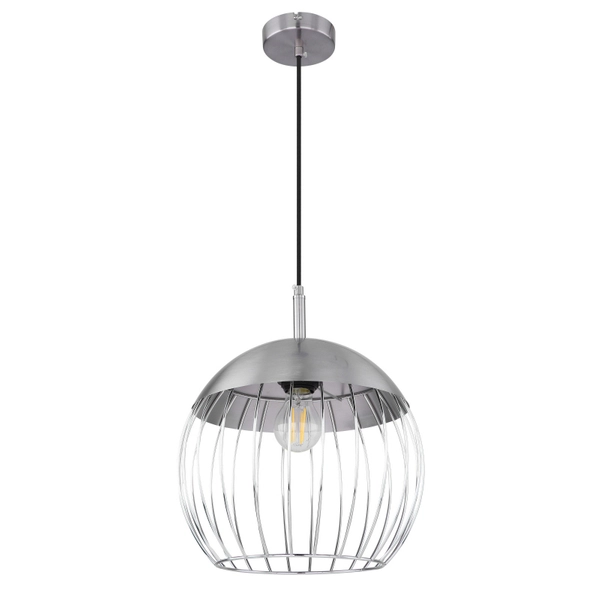 Wisząca lampa industrialna Murro 15034H1 Globo kulisty druciak chrom