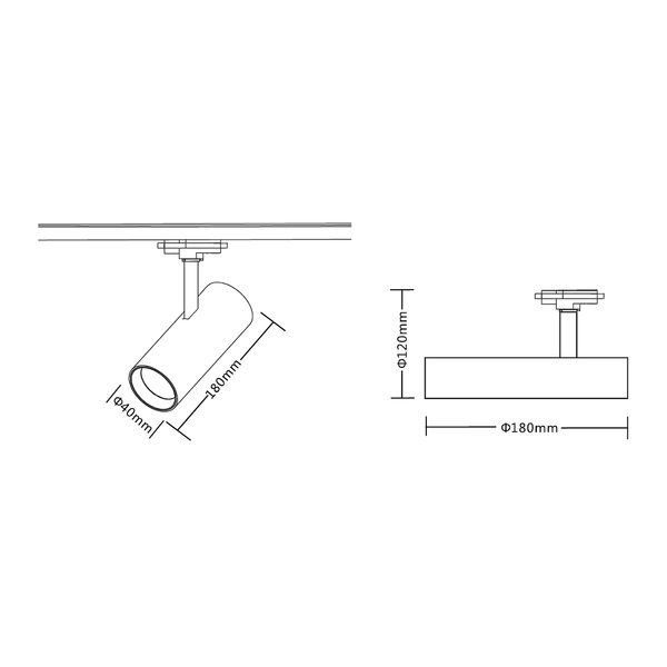 Sufitowa lampa 1-fazowa Magro ML1119 LED 7W 3000-4000K tuba czarny