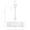 LAMPA wisząca BOWI H009PL-06G Maytoni metalowa OPRAWA zwis na łańcuchu złoty