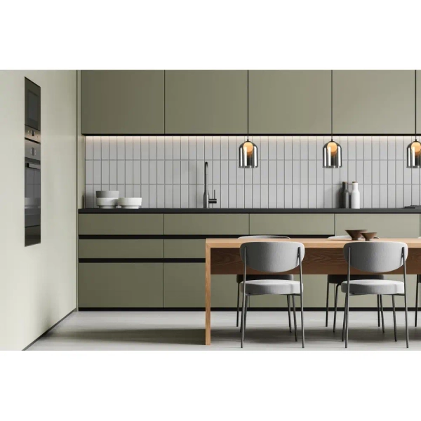 Szklana wisząca lampa Klea 31-38340 szklana na korytarz grafitowa