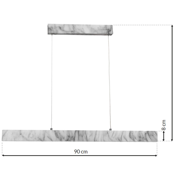 LAMPA wisząca PIERCE ML6476 Milagro industrialna OPRAWA belka LED 18W 4000K metalowa OPRAWA prostokątna