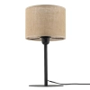 Stołowa lampa do salonu Juta 5552 tuba naturalna juta czarny