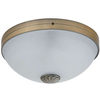 Sufitowa LAMPA plafon ORCHIDEA 8558 Rabalux szklana OPRAWA plafon okrągły w stylu angielskim brąz biały