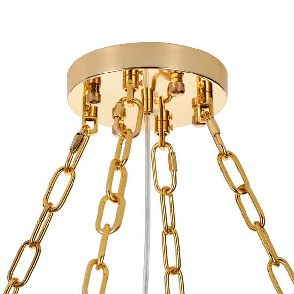 Zawieszana lampa kryształowa REA DN923-80 Step łańcuchy crystals złoty