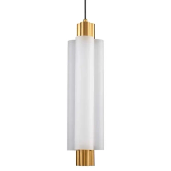 Szklana lampa wisząca tuba OSMO ST-15038P-1 LED 9W 3000K nad stół mosiądz