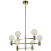 LAMPA wisząca CAPITAL 106418 Markslojd metalowa OPRAWA industrialna ZWIS 6-punktowy żarówki bulbs sticks złoty