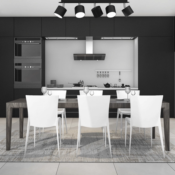 Minimalistyczna lampa sufitowa Dixie tuby na listwie czarne