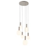 Wisząca lampa molekułowa TESTA beżowa biała 36-50915 6xG9 kulista