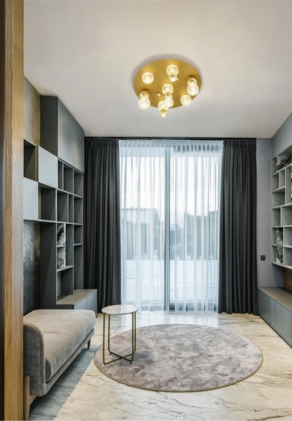 Przysufitowa lampa pokojowa Ponce plafon LED 32W złoty