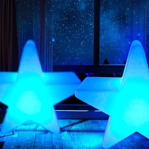 Dekoracyjna lampa stojąca Star ES-CR014 Step LED 5W RGBW IP65 gwiazda biała