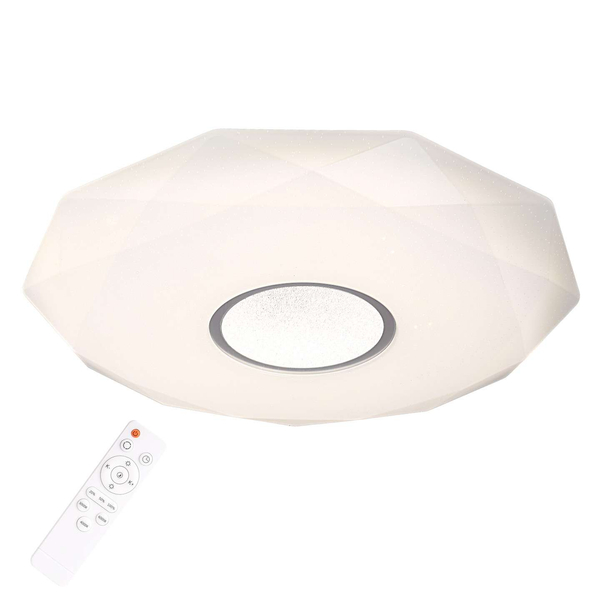 Plafon LAMPA sufitowa DIAMOND 313508 Polux natynkowa OPRAWA geometryczna LED 36W 3000K - 6500K łazienkowa biała