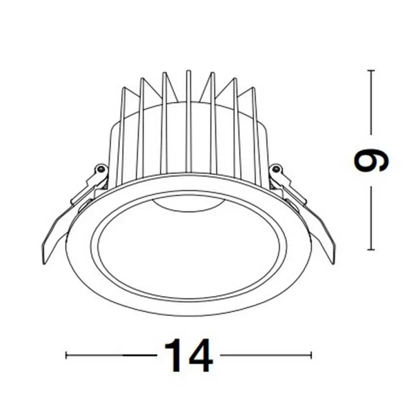 Metalowy kinkiet na ściane TORVIAN LE65118 LED 20W 3000K IP67 biały