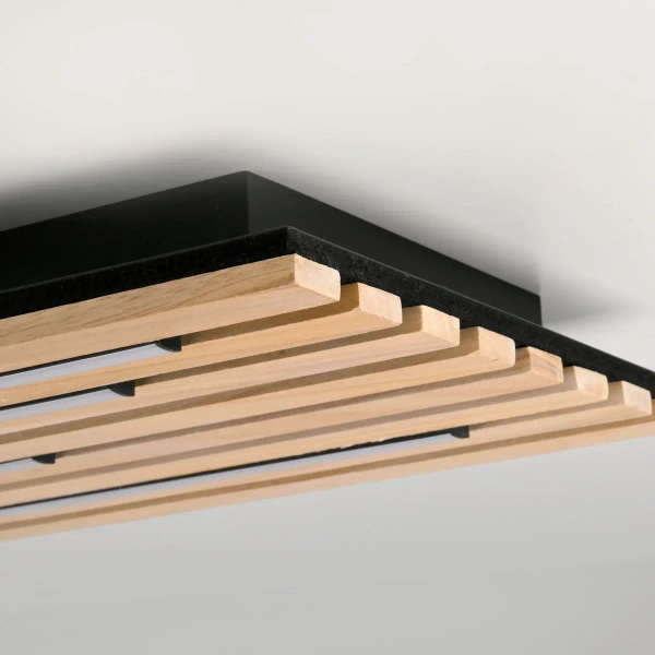 Plafon na pilot Q-AKUSTIK brązowy 6422-79 1xLED 48W 2700-5000K prostokątny
