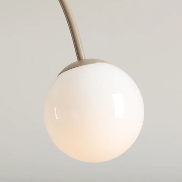 Lampa ścienna sypialniana Una 1116C17 kulisty metal szkło beżowy