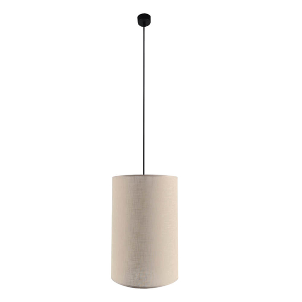 Zwisająca lampa Lamego 5192 Shilo tuba abażur do sypialni beżowa