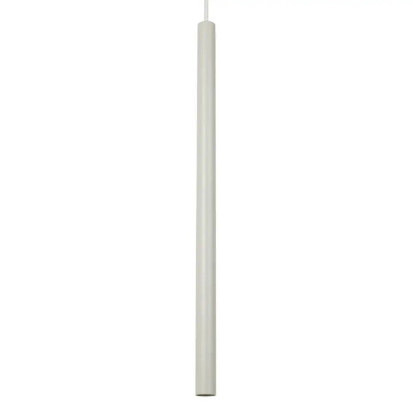 Wisząca podłużna lampa Sopel 1 41193 tubka metalowa szary beżowa