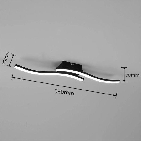 Salonowa lampa sufitowa NORVE DL432-62472 LED 5W 4000K czarny