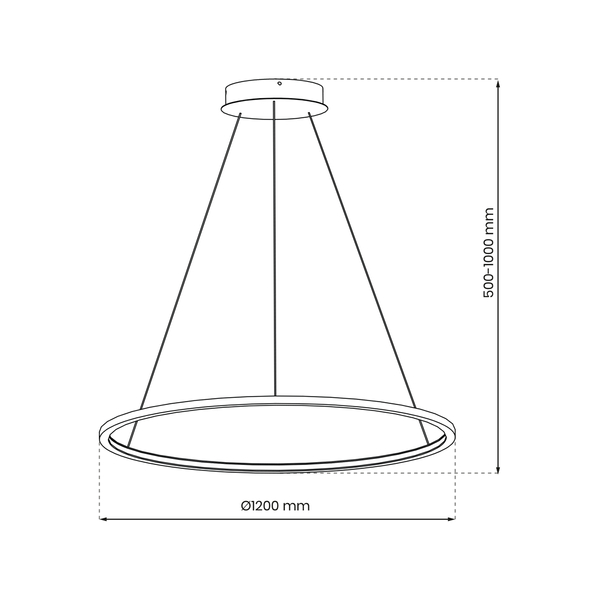 Lampa wisząca pierścieniowa Saturno ML8865 Milagro LED 65W 4000K ring IP44 złoty