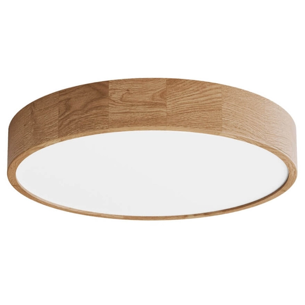 Sufitowa lampa Cleo 1307623600851 Temar okrągła drewniana dębowa