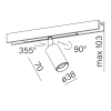 Lampa do systemu magnetycznego ON/OFF PET next czarna LED 4,5W 3000K na korytarz tuba 16367-M930-WB-00-12