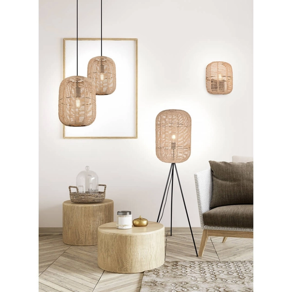 Zwis lampa RUNA 303000132 Trio koszyk plecionka brązowy czarny