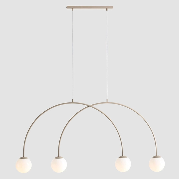 Zwisająca lampa molekułowa UNA 1116L17_S Aldex nad stół beżowa