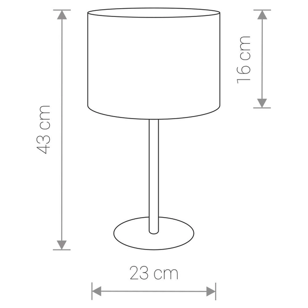 Stojąca LAMPA stołowa HOTEL 9301 Nowodvorski abażurowa LAMPKA nocna do sypialni pasteri maserlo szara