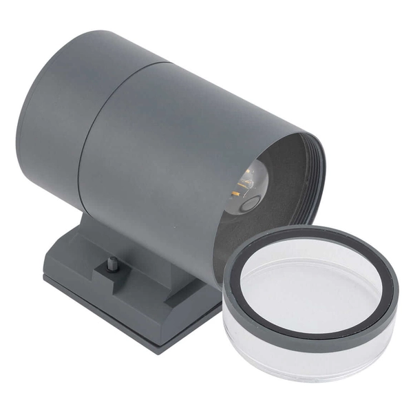 Kinkiet zewnętrzny Rock 10686 na elewację IP44 tuba metalowy grafitowy