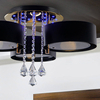 Glamour LAMPA sufitowa DRS8006/3 LED 180W TR BL Elem metalowa OPRAWA z pilotem kryształki złote czarne