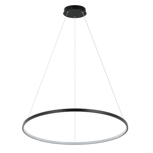 Lampa wisząca RING LP-909/1P 4M BK Light Prestige LED 40W 4000K okrągła oprawa zwis metalowy ring czarny