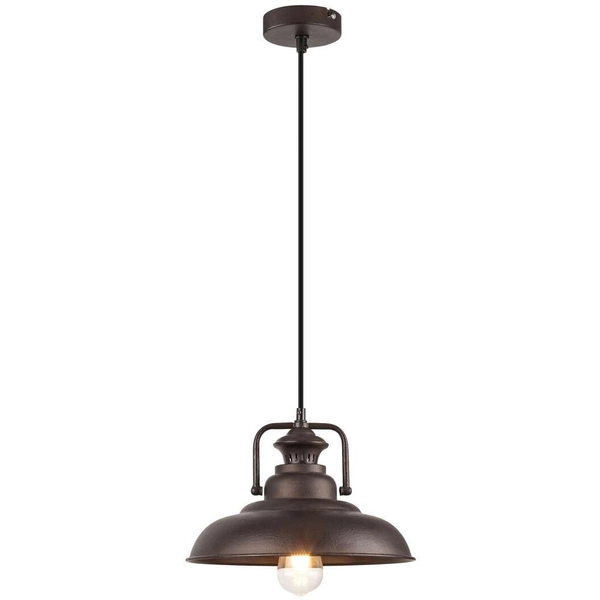 Industrialna LAMPA wisząca KYLE 2930 Rabalux metalowa OPRAWA ZWIS kopuła żarówka przewód brązowa