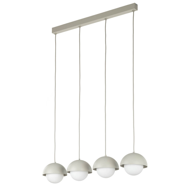 Wisząca lampa na listwie Bono 10213 bubbles do jadalni beżowa biała