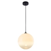 Szklana lampa sufitowa Hale P01500BK matowa do salonu czarna