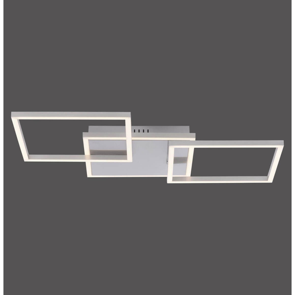 Kwadratowa lampa sufitowa IVEN 14003-55 LED 23W 3000K biały srebrny OUTLET